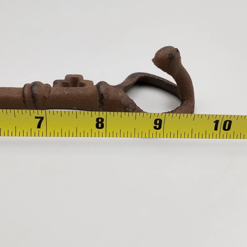 Antique Style Cast Iron Goodhealth Skeleton Key Wall‎ Hook Hanger Rustic Vintage